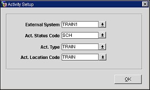 activity setup screen
