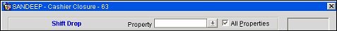 cashier close shift drop property
