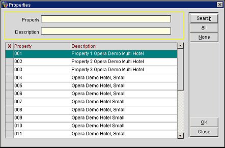 Properties Screen - GDS Tax Fee Type