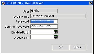 User Password